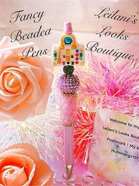 Fancy beaded Pen/gifts/purple beads/multicolor purse/girly/